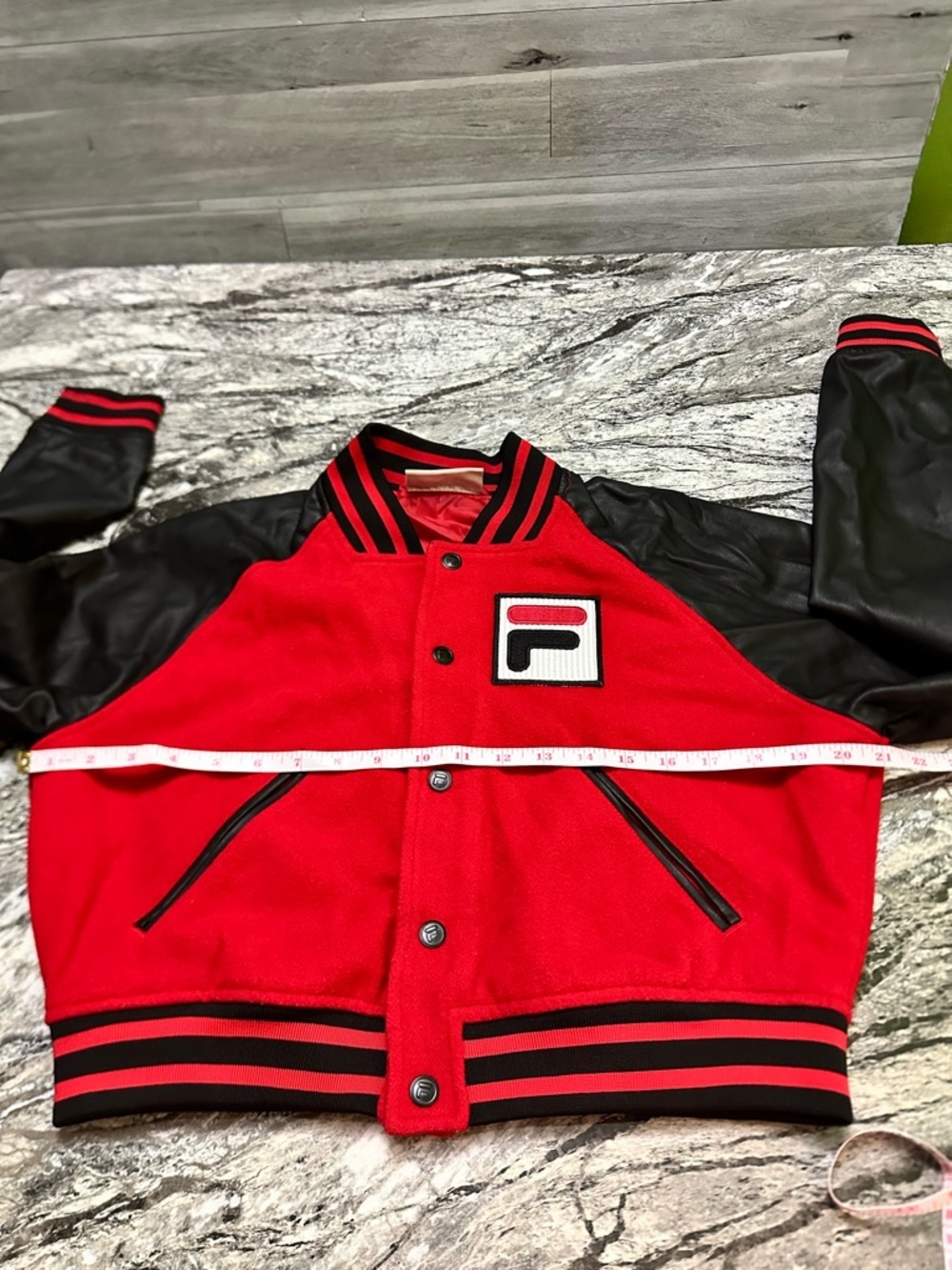 FILA Red and Black Women's Varsity Jacket M - Picture 5 of 14